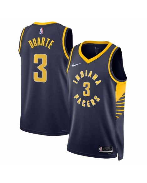 Maillot Swingman Indiana Pacers Chris Duarte #3 Nike bleu marine 2022/23 pour hommes - Édition Icon