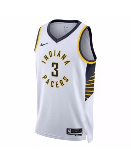 Maillot Swingman Indiana Pacers Chris Duarte #3 Nike blanc 2022/23 pour hommes - Édition Association