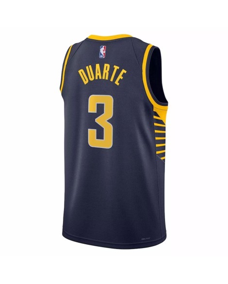 Maillot Swingman Indiana Pacers Chris Duarte #3 Nike bleu marine 2022/23 pour hommes - Édition Icon