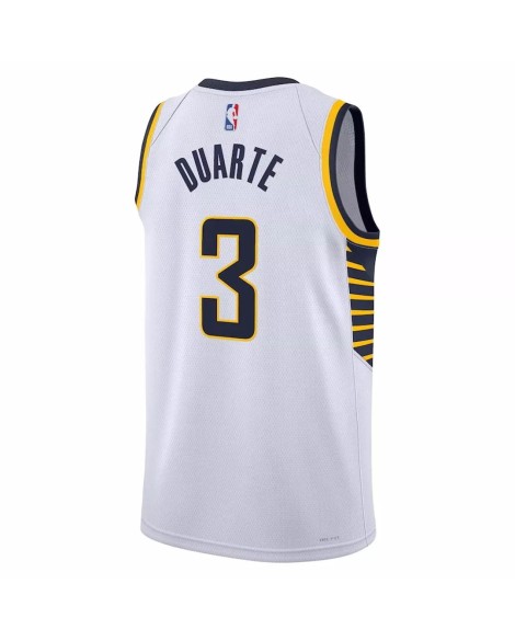 Maillot Swingman Indiana Pacers Chris Duarte #3 Nike blanc 2022/23 pour hommes - Édition Association
