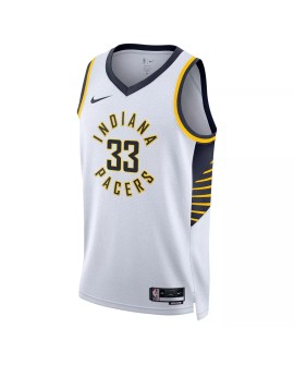 Maillot Swingman Indiana Pacers Myles Turner #33 Nike blanc 2022/23 pour hommes - Édition Association