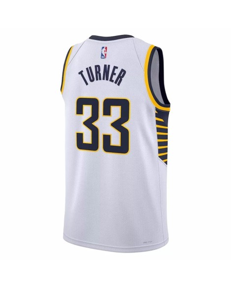 Maillot Swingman Indiana Pacers Myles Turner #33 Nike blanc 2022/23 pour hommes - Édition Association