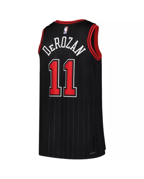 Maillot Swingman Chicago Bulls DeMar DeRozan #11 Jordan Brand noir 2022/23 pour hommes - Édition Statement