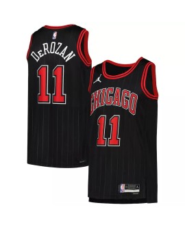 Maillot Swingman Chicago Bulls DeMar DeRozan #11 Jordan Brand noir 2022/23 pour hommes - Édition Statement