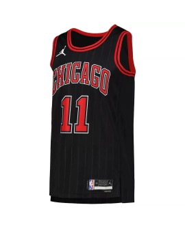 Maillot Swingman Chicago Bulls DeMar DeRozan #11 Jordan Brand noir 2022/23 pour hommes - Édition Statement