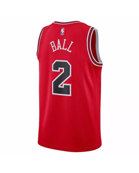 Maillot Swingman Chicago Bulls Lonzo Ball #2 Nike Rouge 22/23 pour Homme - Édition Icon