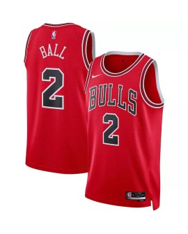 Maillot Swingman Chicago Bulls Lonzo Ball #2 Nike Rouge 22/23 pour Homme - Édition Icon