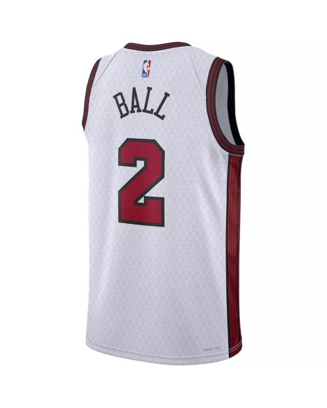 Maillot Swingman Chicago Bulls Lonzo Ball #2 Nike blanc 22/23 pour homme - City Edition