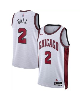 Maillot Swingman Chicago Bulls Lonzo Ball #2 Nike blanc 22/23 pour homme - City Edition
