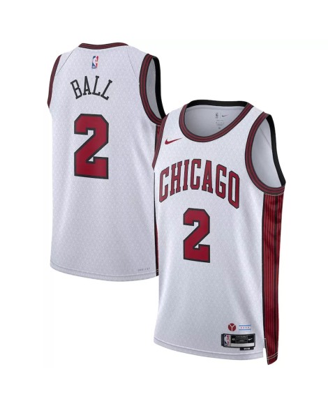 Maillot Swingman Chicago Bulls Lonzo Ball #2 Nike blanc 22/23 pour homme - City Edition