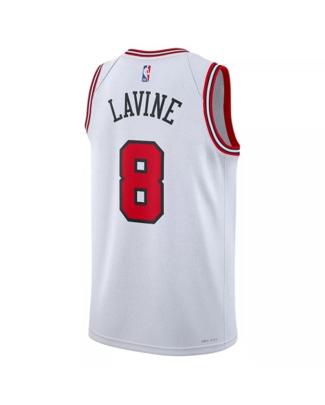 Maillot Swingman Chicago Bulls Zach LaVine #8 Nike blanc 22/23 pour hommes - Édition Association