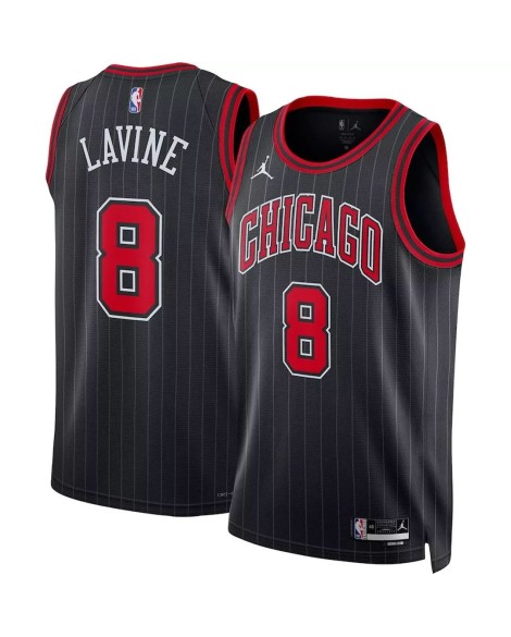 Maillot Swingman Chicago Bulls Zach LaVine #8 Jordan Brand noir 22/23 pour hommes - Édition Statement