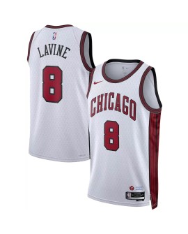 Maillot Swingman Chicago Bulls Zach LaVine #8 Nike blanc 22/23 pour hommes - City Edition