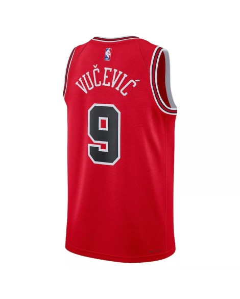 Maillot Swingman Chicago Bulls Nikola Vucevic #9 Nike Rouge 22/23 pour Homme - Édition Icon