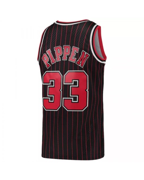Maillot Swingman Chicago Bulls Scottie Pippen #33 Mitchell & Ness noir Hardwood Classics 95-96 pour hommes