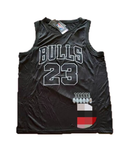 Maillot Chicago Bulls Michael Jordan #23 noir pour homme - Édition spéciale MVP