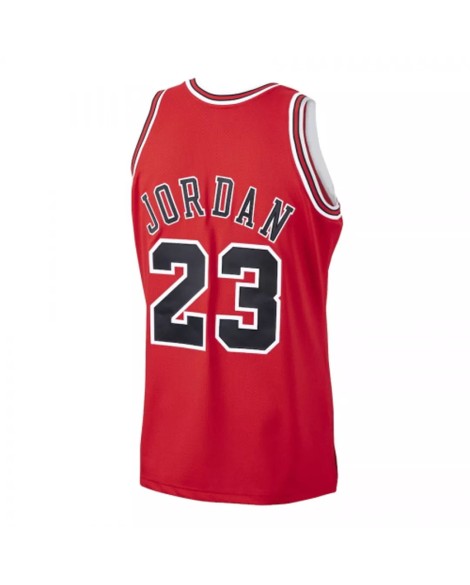 Maillot de joueur Chicago Bulls Michael Jordan #23 Mitchell & Ness rouge 1997-98 Hardwood Classics pour hommes