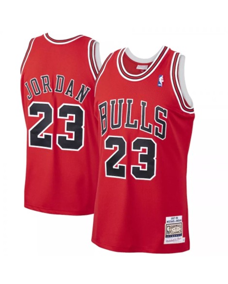 Maillot de joueur Chicago Bulls Michael Jordan #23 Mitchell & Ness rouge 1997-98 Hardwood Classics pour hommes