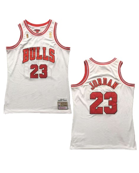 Maillot NBA Swingman Chicago Bulls Jordan #23 Mitchell & Ness pour homme blanc 1996/97