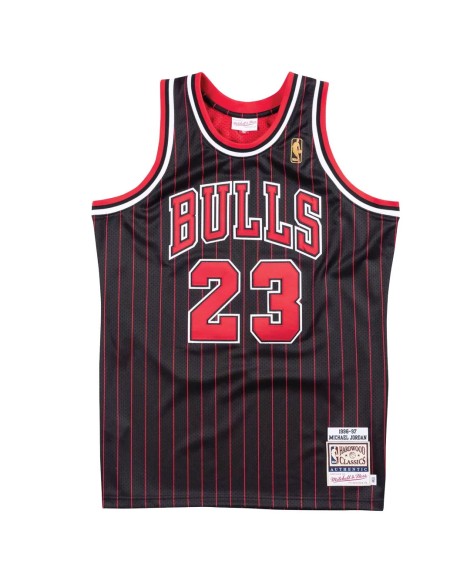 Maillot NBA Swingman rétro Chicago Bulls Michael Jordan #23 Mitchell & Ness noir 1996/97