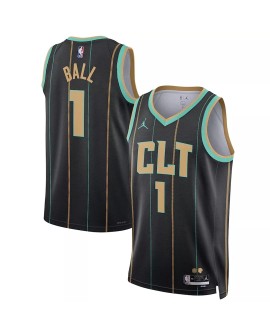 Maillot Swingman Charlotte Hornets LaMelo Ball #1 Jordan Brand noir 2022/23 - City Edition