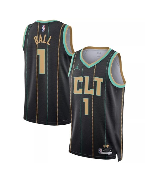 Maillot Swingman Charlotte Hornets LaMelo Ball #1 Jordan Brand noir 2022/23 - City Edition