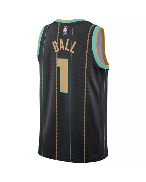 Maillot Swingman Charlotte Hornets LaMelo Ball #1 Jordan Brand noir 2022/23 - City Edition