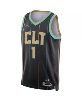 Maillot Swingman Charlotte Hornets LaMelo Ball #1 Jordan Brand noir 2022/23 - City Edition