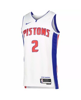 Maillot Swingman Detroit Pistons Cade Cunningham #2 Nike blanc 2022/23 pour hommes - Édition Association