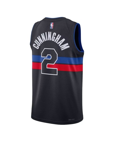 Maillot Swingman Detroit Pistons Cade Cunningham #2 Jordan Brand noir 2022/23 pour hommes - Édition Statement