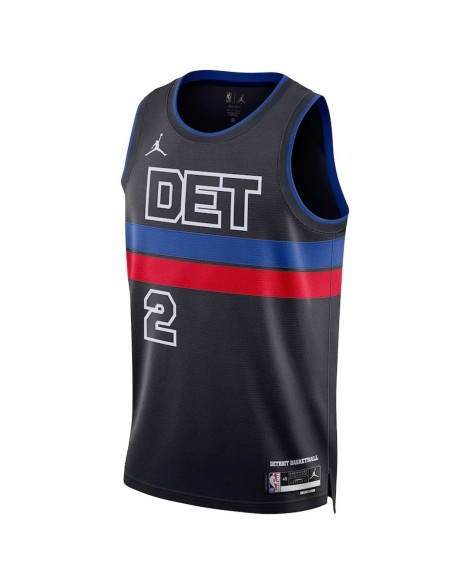 Maillot Swingman Detroit Pistons Cade Cunningham #2 Jordan Brand noir 2022/23 pour hommes - Édition Statement