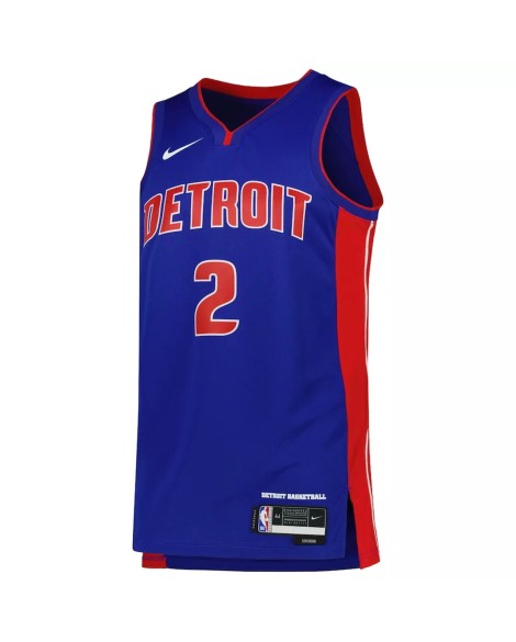 Maillot Detroit Pistons Cade Cunningham #2 Nike Bleu 2022/23 Swingman pour hommes - Édition Icon