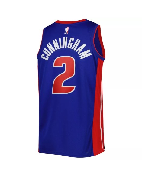 Maillot Detroit Pistons Cade Cunningham #2 Nike Bleu 2022/23 Swingman pour hommes - Édition Icon