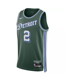 Maillot Detroit Pistons Cade Cunningham #2 Nike Vert 2022/23 Swingman pour hommes - City Edition