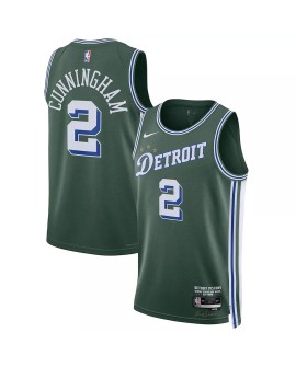 Maillot Detroit Pistons Cade Cunningham #2 Nike Vert 2022/23 Swingman pour hommes - City Edition