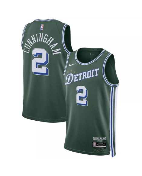 Maillot Detroit Pistons Cade Cunningham #2 Nike Vert 2022/23 Swingman pour hommes - City Edition