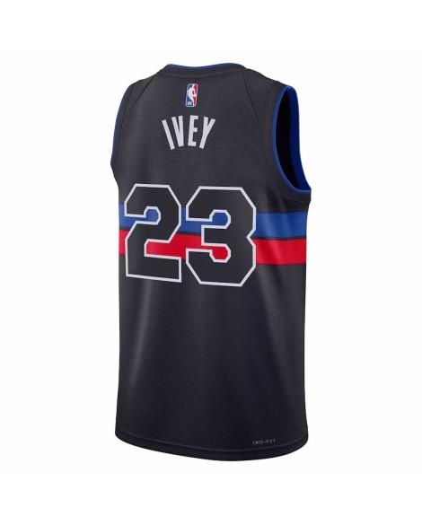 Maillot Swingman Detroit Pistons Jaden Ivey #23 Jordan Brand noir 2022/23 pour hommes - Édition Statement