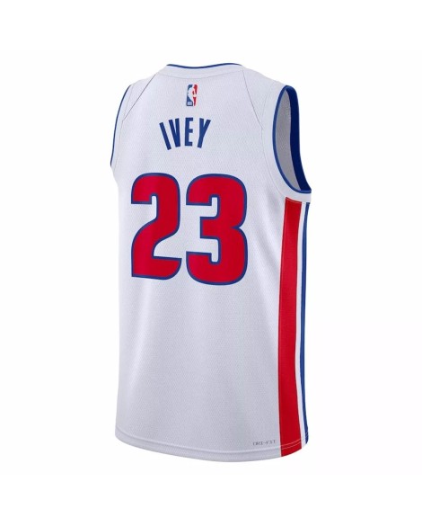Maillot Swingman Detroit Pistons Jaden Ivey #23 Nike blanc 2022/23 pour hommes - Édition Association