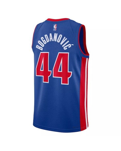 Maillot Detroit Pistons Bojan Bogdanovic #44 Nike Bleu 2022/23 Swingman pour hommes - Édition Icon