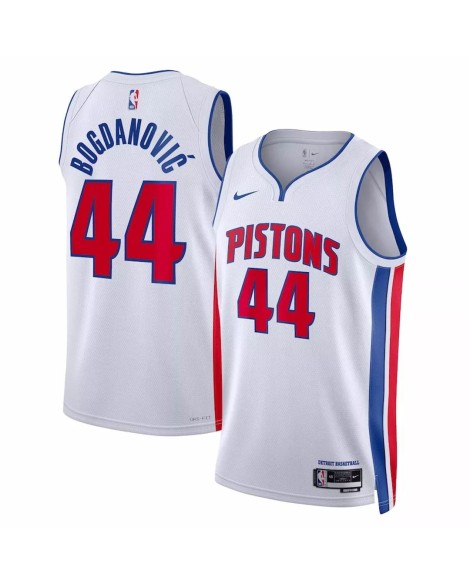 Maillot Detroit Pistons Bojan Bogdanovic #44 Nike blanc 2022/23 Swingman pour hommes - Édition Association