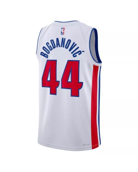 Maillot Detroit Pistons Bojan Bogdanovic #44 Nike blanc 2022/23 Swingman pour hommes - Édition Association