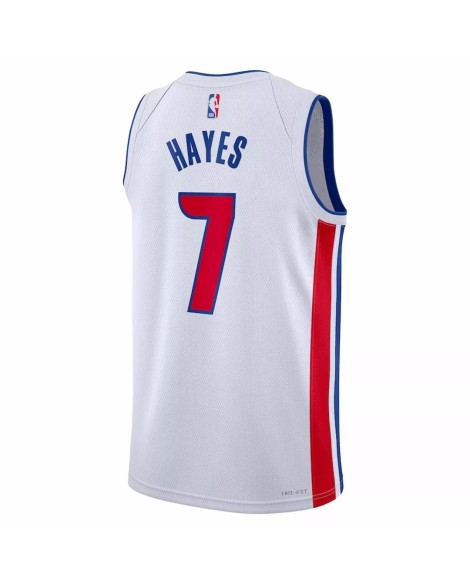 Maillot Swingman Detroit Pistons Killian Hayes #7 Nike blanc 2022/23 pour hommes - Édition Association