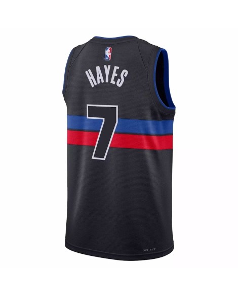 Maillot Swingman Detroit Pistons Killian Hayes #7 Jordan Brand noir 2022/23 pour hommes - Édition Statement