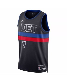 Maillot Swingman Detroit Pistons Killian Hayes #7 Jordan Brand noir 2022/23 pour hommes - Édition Statement
