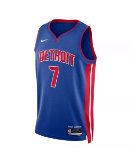 Maillot Detroit Pistons Killian Hayes #7 Nike Bleu 2022/23 Swingman pour hommes - Édition Icon