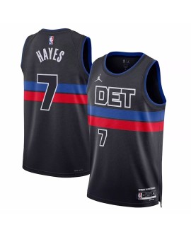 Maillot Swingman Detroit Pistons Killian Hayes #7 Jordan Brand noir 2022/23 pour hommes - Édition Statement