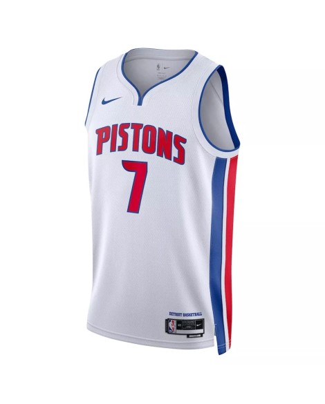 Maillot Swingman Detroit Pistons Killian Hayes #7 Nike blanc 2022/23 pour hommes - Édition Association