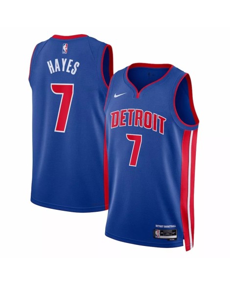 Maillot Detroit Pistons Killian Hayes #7 Nike Bleu 2022/23 Swingman pour hommes - Édition Icon