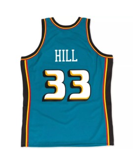 Maillot NBA Swingman rétro Detroit Pistons Grant Hill #33 bleu 1998/99