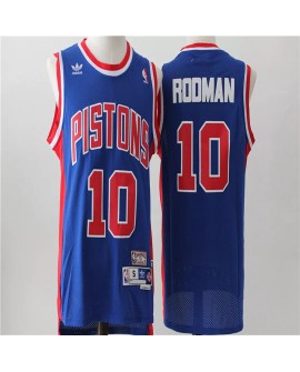 Maillot NBA Swingman Detroit Pistons Dennis Rodman #10 Adidas noir pour hommes